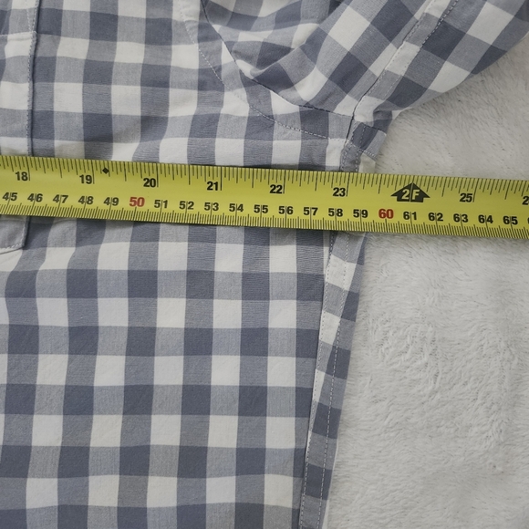 J. CREW Men's Classic Fit Gingham Long Sleeve Button Down Shirt Grey White Large - Picture 7 of 11